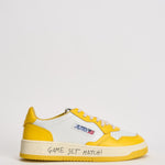 Sneakers uomo Medalist Low bianca e gialla AULM BH01 AUTRY 