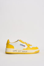 Sneakers uomo Medalist Low bianca e gialla AULM BH01 AUTRY 