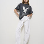 T-shirt donna grigia vintage 10075 WBL1 ANINE BING 