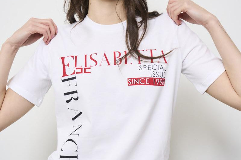 T-shirt donna bianca MA036 270 ELISABETTA FRANCHI 