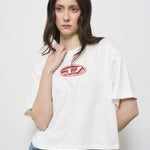 T-shirt donna bianca A15096 0NIAX141A DIESEL 