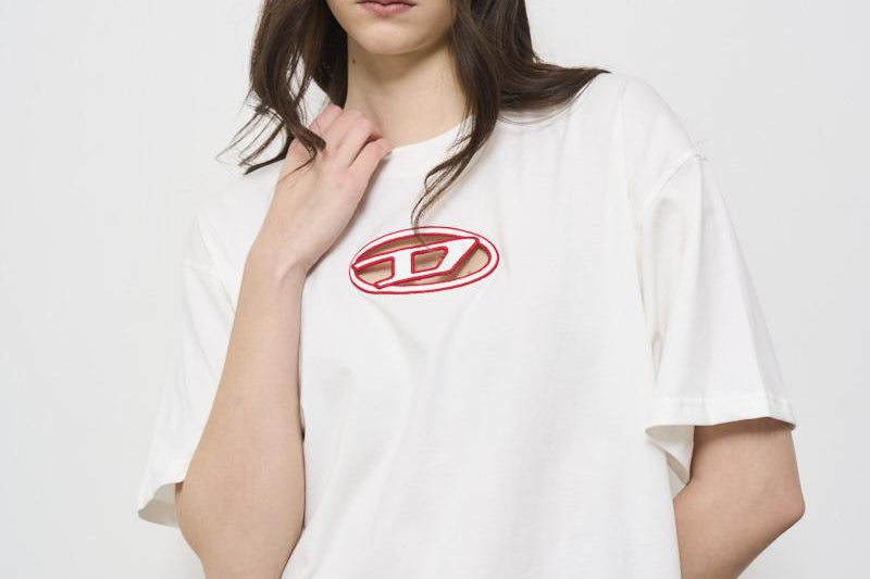 T-shirt donna bianca A15096 0NIAX141A DIESEL 