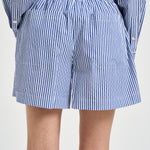 Shorts donna a righe blu e strass D210604 CASHINE883 P.a.r.o.s.h. 