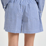 Shorts donna a righe blu e strass D210604 CASHINE883 P.a.r.o.s.h. 