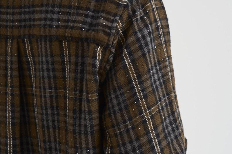 Camicia donna Core tartan marrone D380634 CORE807OLIVA P.a.r.o.s.h. 