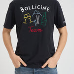 T-shirt uomo girocollo nera con ricamo ARNOTTWM BOL00EMB MC2 SAINT BARTH 