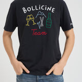 T-shirt uomo girocollo nera con ricamo ARNOTTWM BOL00EMB MC2 SAINT BARTH 