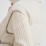 Piumino smanicato in velluto panna PI00157DR 1985 HERNO 