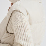 Piumino smanicato in velluto panna PI00157DR 1985 HERNO 