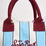 Borsa donna Vanity a righe celeste e bianca VANITY 00938L MC2 SAINT BARTH 