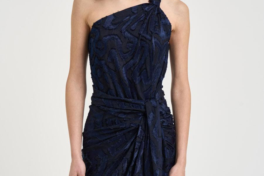 Abito donna mini Lilana con drappeggio blu RO1086FA D2K04IFADEDNIGHT ISABEL MARANT 