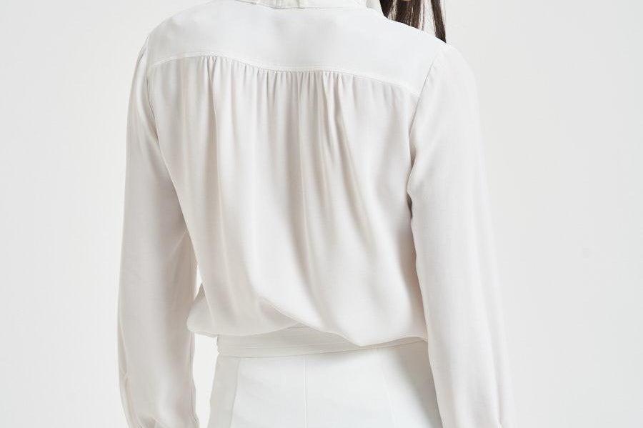 Camicia donna con foulard bianca CA146 360 ELISABETTA FRANCHI 