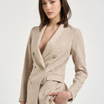 Giacca donna doppiopetto sabbia JPARIGI10BSV 610084ET924 TAGLIATORE 