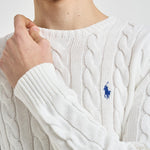 Maglia uomo a trecce bianca 710775885 033 RALPH LAUREN 