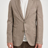 Giacca uomo in misto cotone e lino tortora SERENIOLD R7002FANGO ACCADEMIE TESSILI 