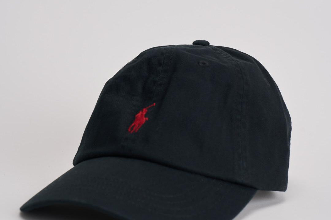 Cappello uomo baseball nero con logo rosso 710548524 012 RALPH LAUREN 