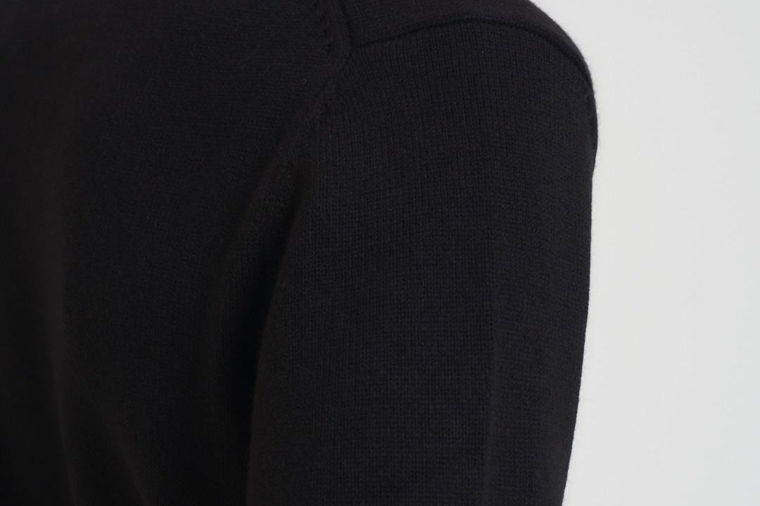 Maglione uomo girocollo nero Après ski rosso HERON APRBOTT00 MC2 SAINT BARTH 