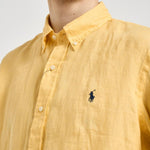 Camicia uomo in lino gialla 710966294 515 RALPH LAUREN 