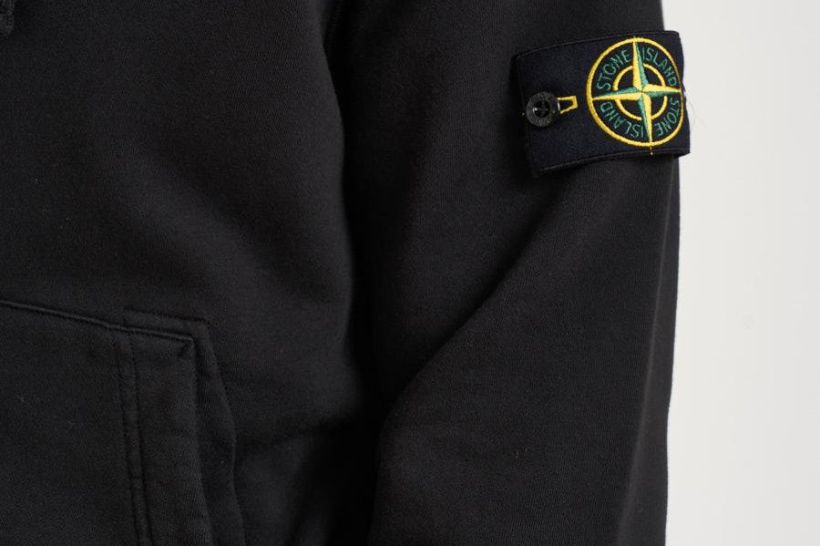 Felpa uomo con zip nera 6100061 S0051V0029 STONE ISLAND 