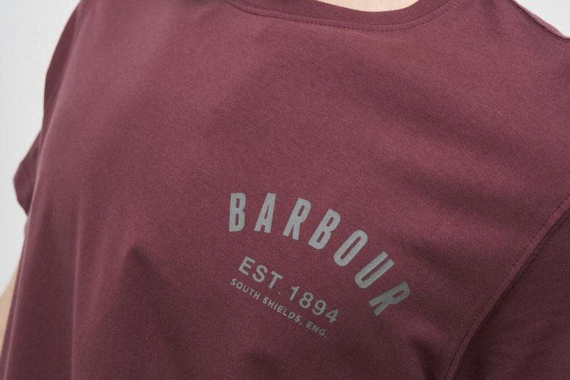 T-shirt uomo girocollo bordeaux MTS0502 PU12 BARBOUR 