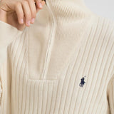 Maglia uomo a costine panna 710974167 003 RALPH LAUREN 