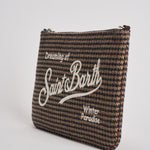 Pochette donna Parisienne Wool Pied de Poule verde PARISIENNE WLPDP5161 MC2 SAINT BARTH 