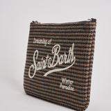 Pochette donna Parisienne Wool Pied de Poule verde PARISIENNE WLPDP5161 MC2 SAINT BARTH 