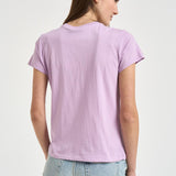 T-shirt donna girocollo lilla 211B14605 015 RALPH LAUREN 