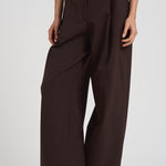 Pantaloni a gamba larga donna C3104 W0206BROWN THE LATEST 