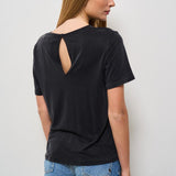 T-shirt donna girocollo nera 25709 10 RRD 