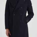 Cappotto uomo doppiopetto blu notte ARDEN 350001B5054 TAGLIATORE 