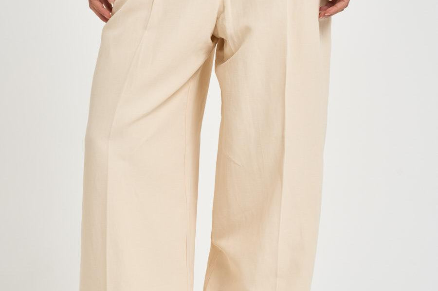 Pantalone donna wide leg crema HAYDA SOFTSEPIA IRO 