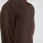 Giacca uomo doppiopetto in check marrone G751MF 408157F SANTANIELLO 