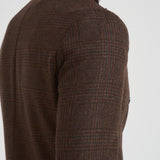 Giacca uomo doppiopetto in check marrone G751MF 408157F SANTANIELLO 