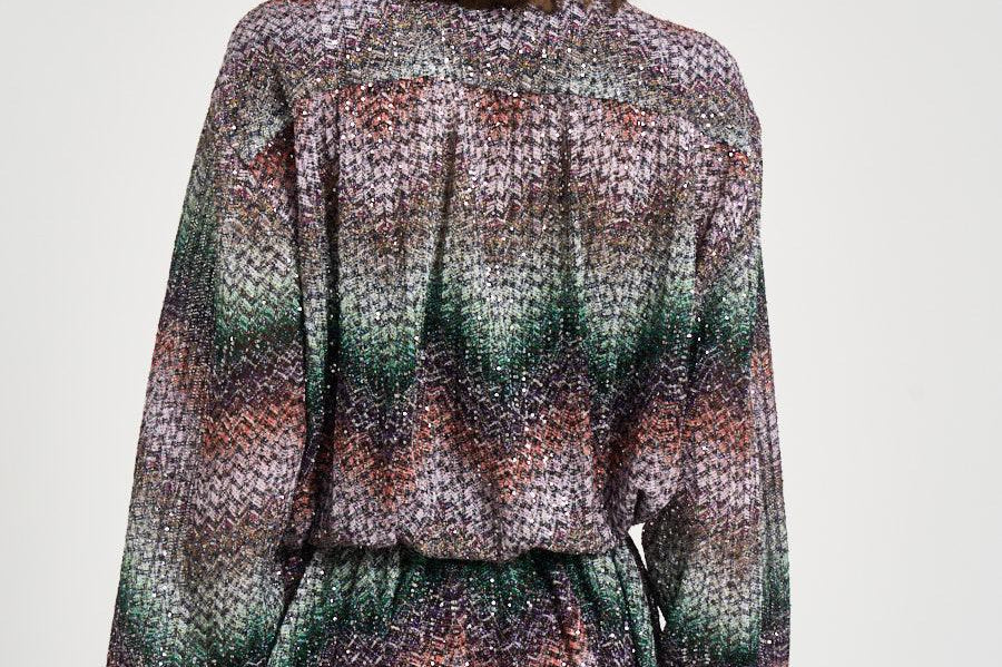 Abito donna corto zig zag multicolor DS26SG2S BC0065SMSNR MISSONI 