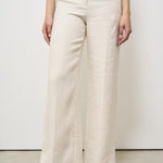 Pantalone donna wide-leg panna 173874 D7058020 INCOTEX 