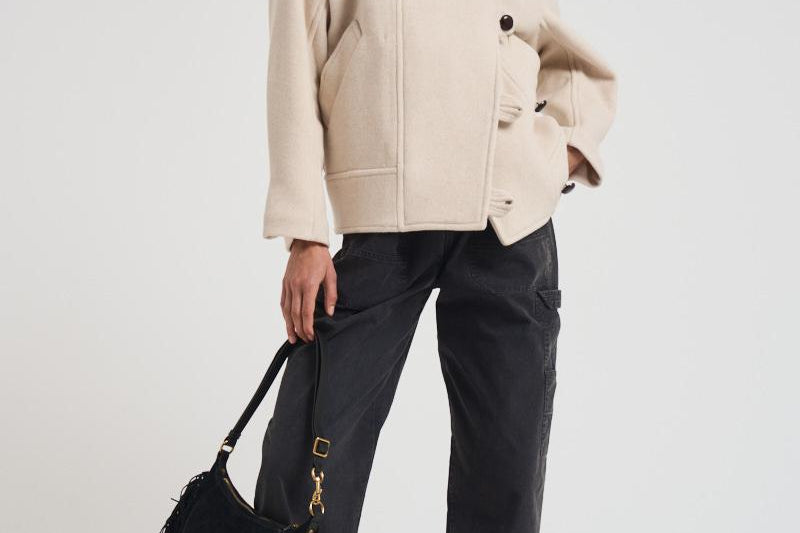 Cappotto donna Hanis corto panna MA0267FB B1D03I23EC ISABEL MARANT 