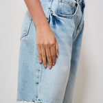 Bermuda donna in denim chiaro LEA 8662 ICON DENIM 