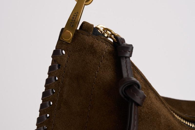 Borsa donna in suede Oskan soft zip marrone BF0066FB B2C06M50BZ ISABEL MARANT 