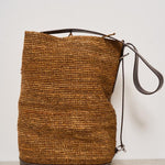 Borsa donna a secchiello in rafia marrone 428955892 002 RALPH LAUREN 