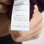 Felpa uomo girocollo bordeaux PO184 WO007WINE DROLE DE MONSIEUR 