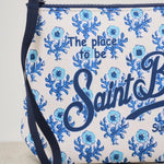 Pochette donna Aline fantasia floreale blu ALINE 00152H MC2 SAINT BARTH 