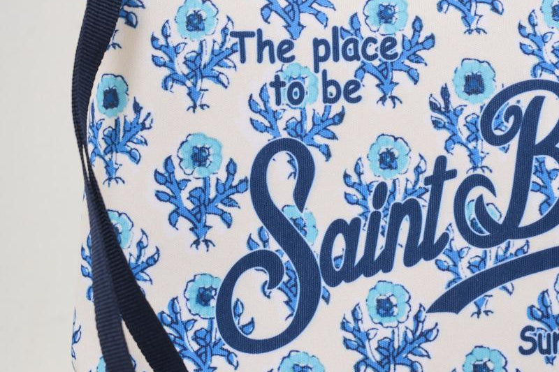 Pochette donna Aline fantasia floreale blu ALINE 00152H MC2 SAINT BARTH 
