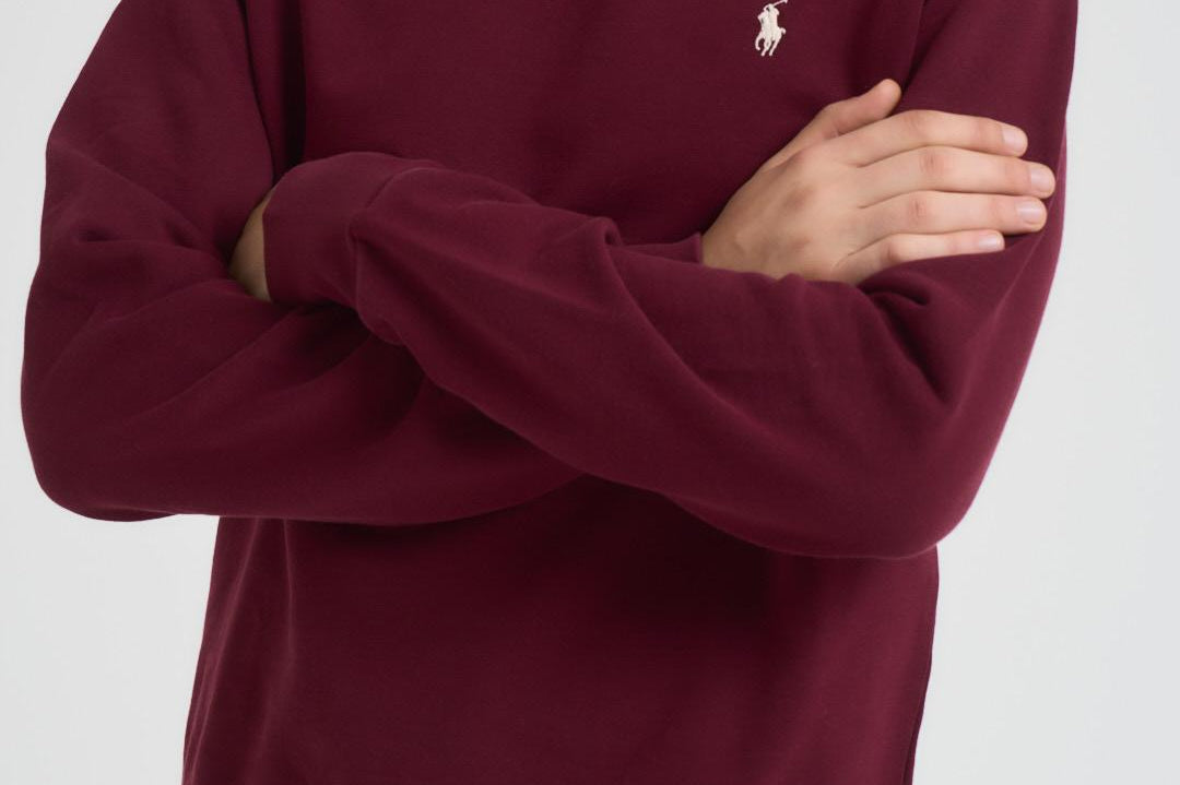 Felpa girocollo uomo bordeaux 710916689 032 RALPH LAUREN 