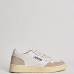 Sneakers uomo Medalist low in suede beige e bianca AULM LS33 AUTRY 