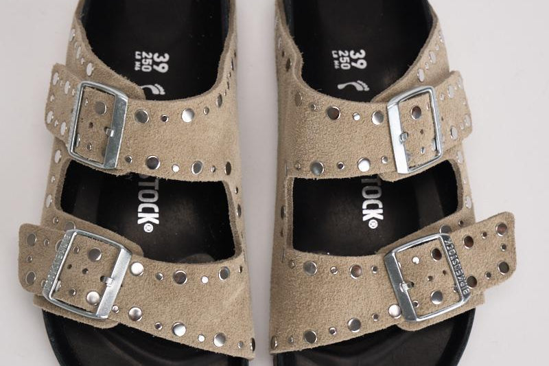 Sandalo donna Arizona taupe con borchie 1027870 TAUPE BIRKENSTOCK 