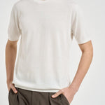 T-shirt uomo girocollo in maglia bianca 300421 25 KANGRA 