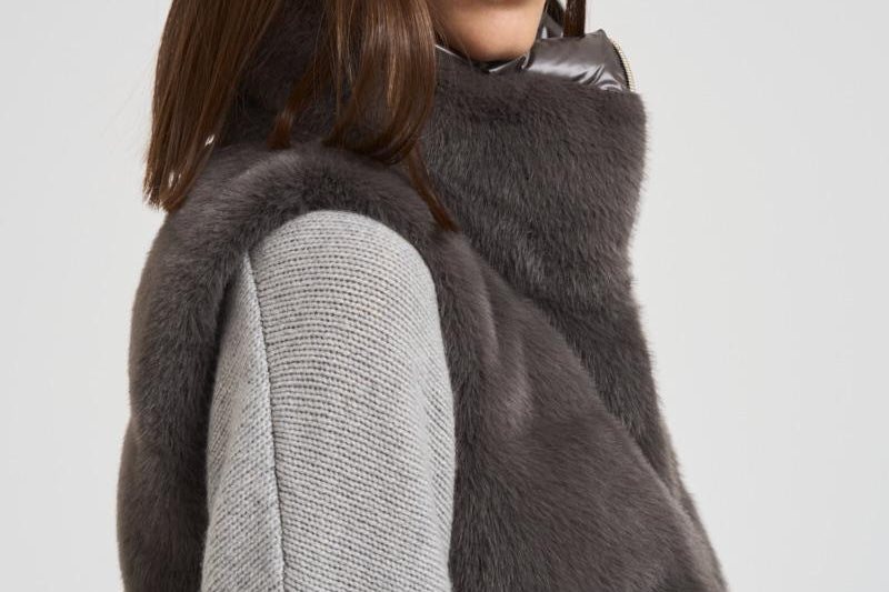 Piumino gilet eco fur donna PI002122D 9480 HERNO 