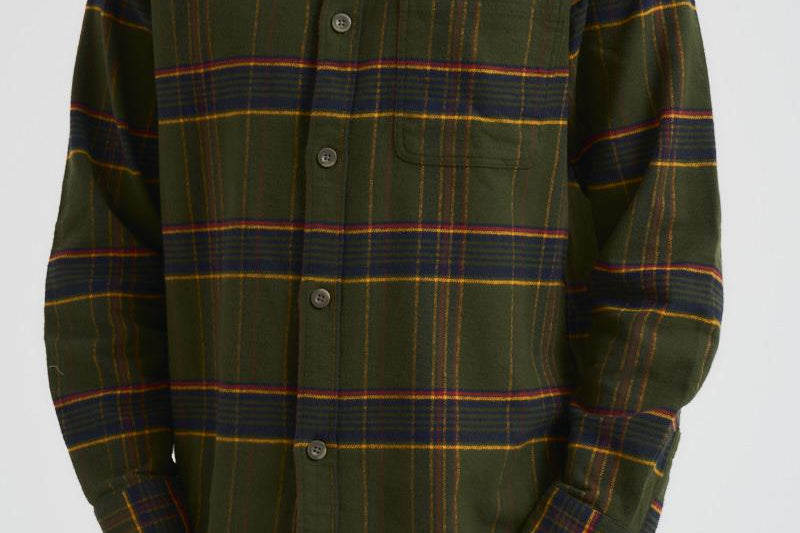 Camicia uomo a quadri verde 1000546 515 LES DEUX 