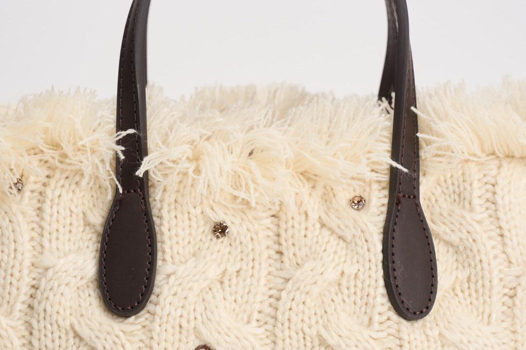 Borsa donna Colette a trecce panna COLETTEWL BRAID12 MC2 SAINT BARTH 